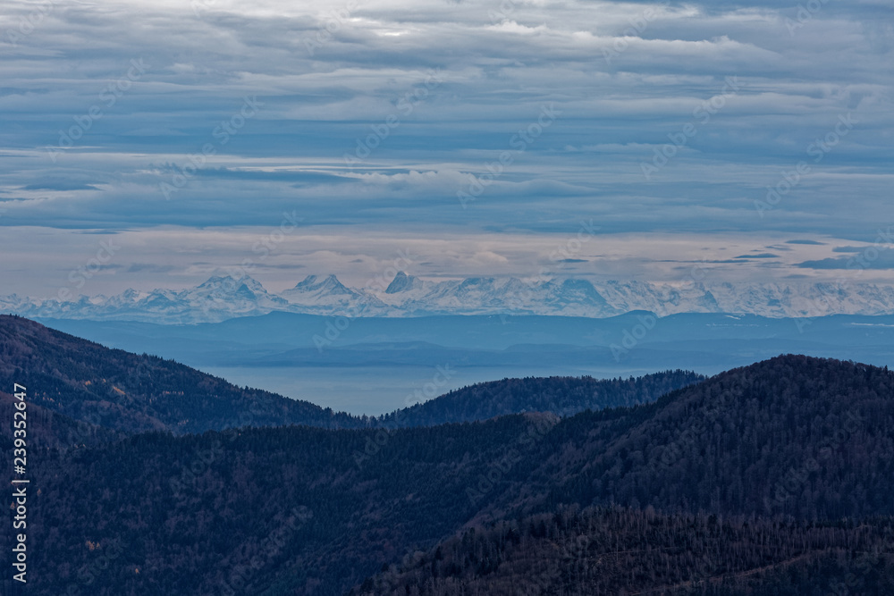 Obraz premium Les Alpes vues des Vosges