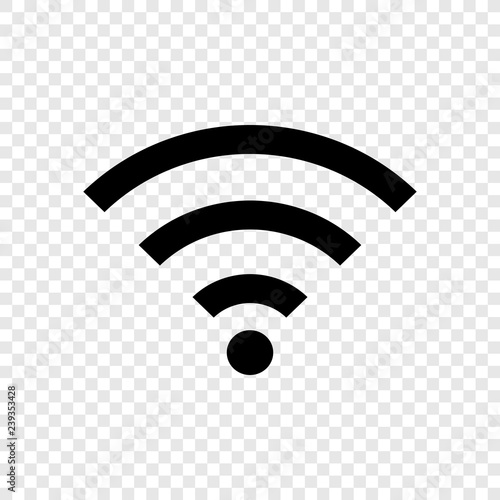 WiFi icon vector transparent grid