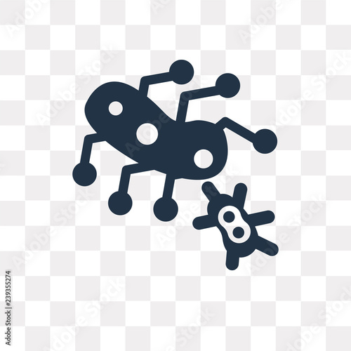 Bacteria vector icon isolated on transparent background, Bacteria  transparency concept can be used web and mobile