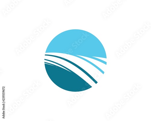 Water wave logo illustration