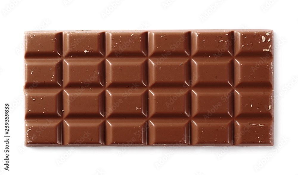chocolate bars isolated on white background, top view chocolate bars isolated on white background, top view