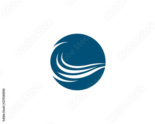 Water wave logo illustration