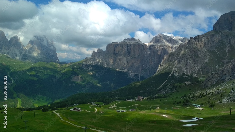 Great view of the top Cadini di Misurina range in National Park Tre Cime di Lavaredo. Dolomites, South Tyrol. Location Auronzo, Italy, Europe. Dramatic unusual scene. Beauty world.