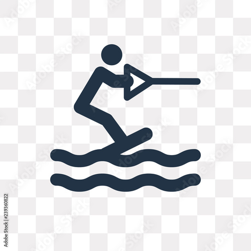 Wakeboarding vector icon isolated on transparent background, Wakeboarding  transparency concept can be used web and mobile