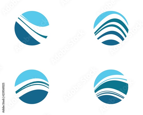 Water wave logo illustration