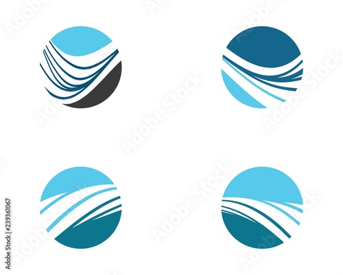 Water wave logo illustration