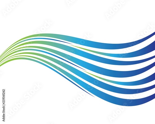 Water wave logo illustration