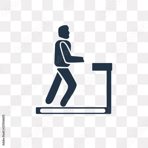 Man On Treadmill vector icon isolated on transparent background, Man On Treadmill  transparency concept can be used web and mobile