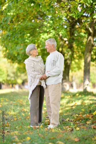 Portrait of cute old couple at park © aletia2011
