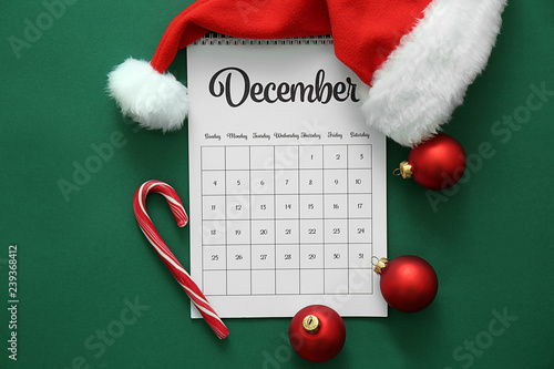 Calendar page of December o...