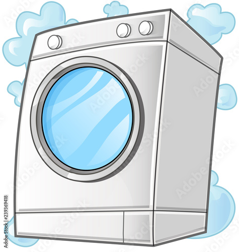 washing machine. Vector clip art illustration