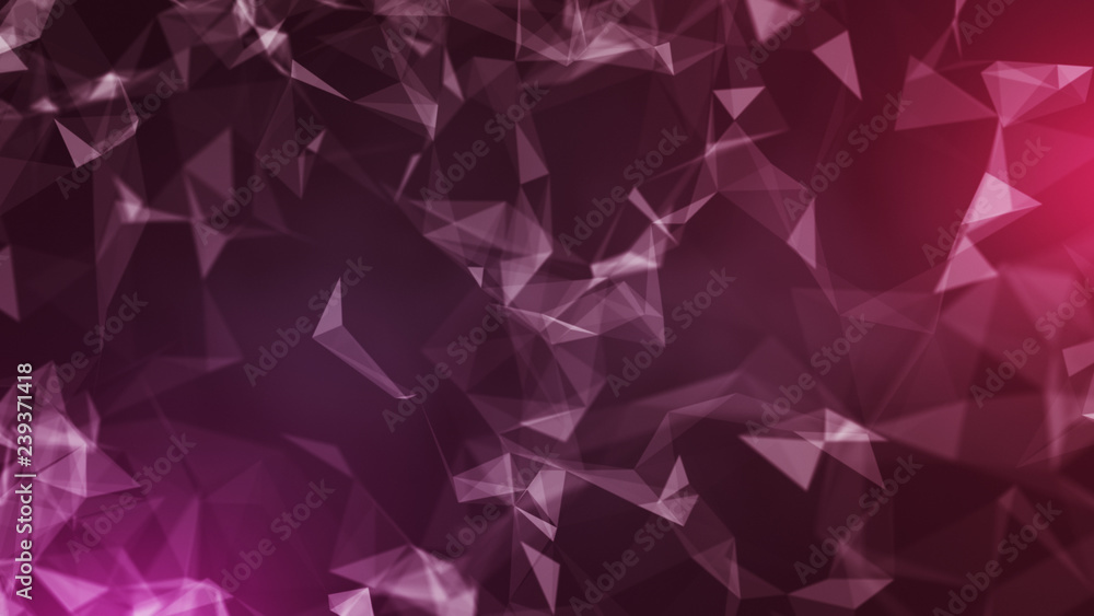 Naklejka premium pink low poly geometric background