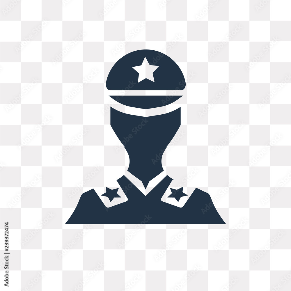Militar vector icon isolated on transparent background, Militar ...