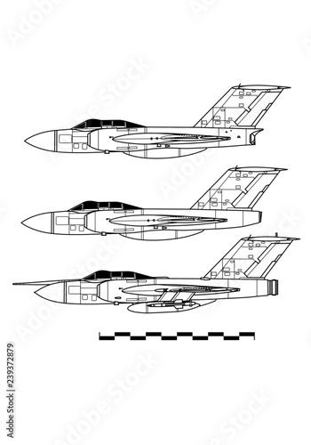 Gloster JAVELIN. Outline drawing