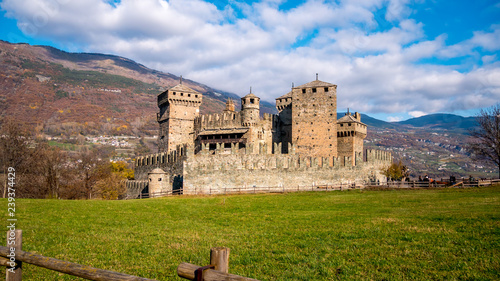 Fenis Castle, Aosta, Italy photo