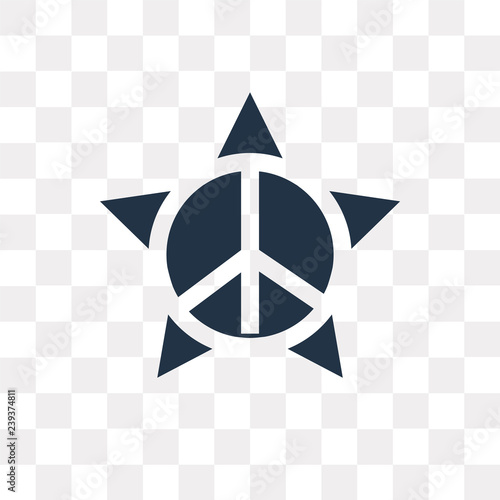 Pacifism vector icon isolated on transparent background, Pacifism  transparency concept can be used web and mobile