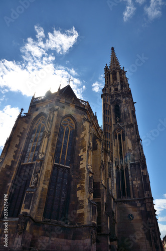 Detail of the beautiful city of Thann in France - Alsace