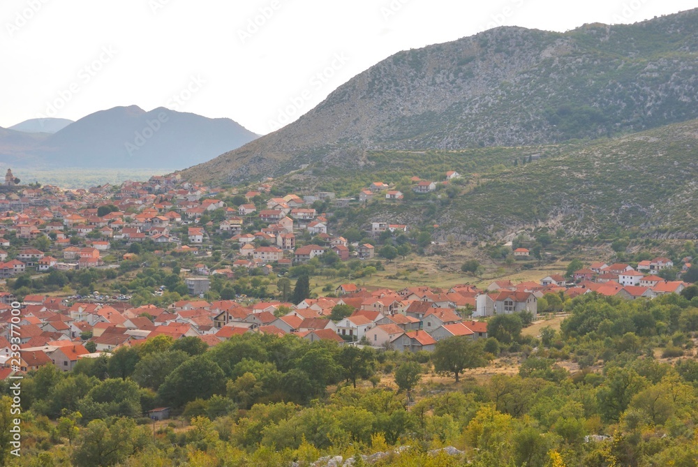 View of part of Trebinje town in Bosnia