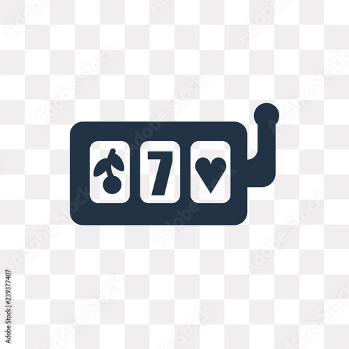 Slot machine vector icon isolated on transparent background, Slot machine  transparency concept can be used web and mobile