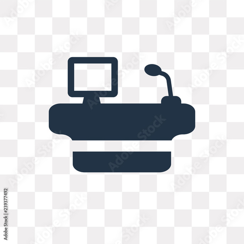 Desk vector icon isolated on transparent background, Desk  transparency concept can be used web and mobile