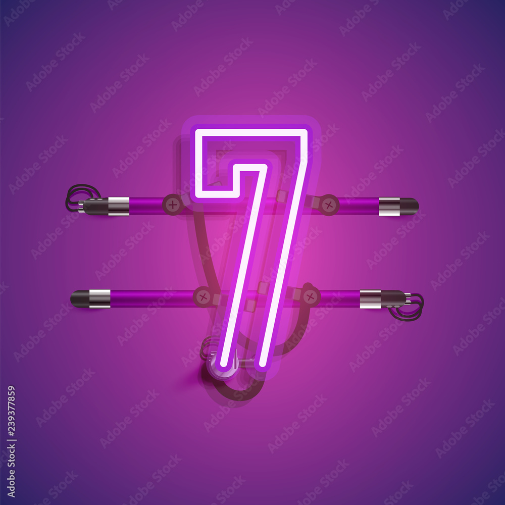 Realistic neon character with wires and console, vector illustration Realistic neon character with wires and console, vector illustration