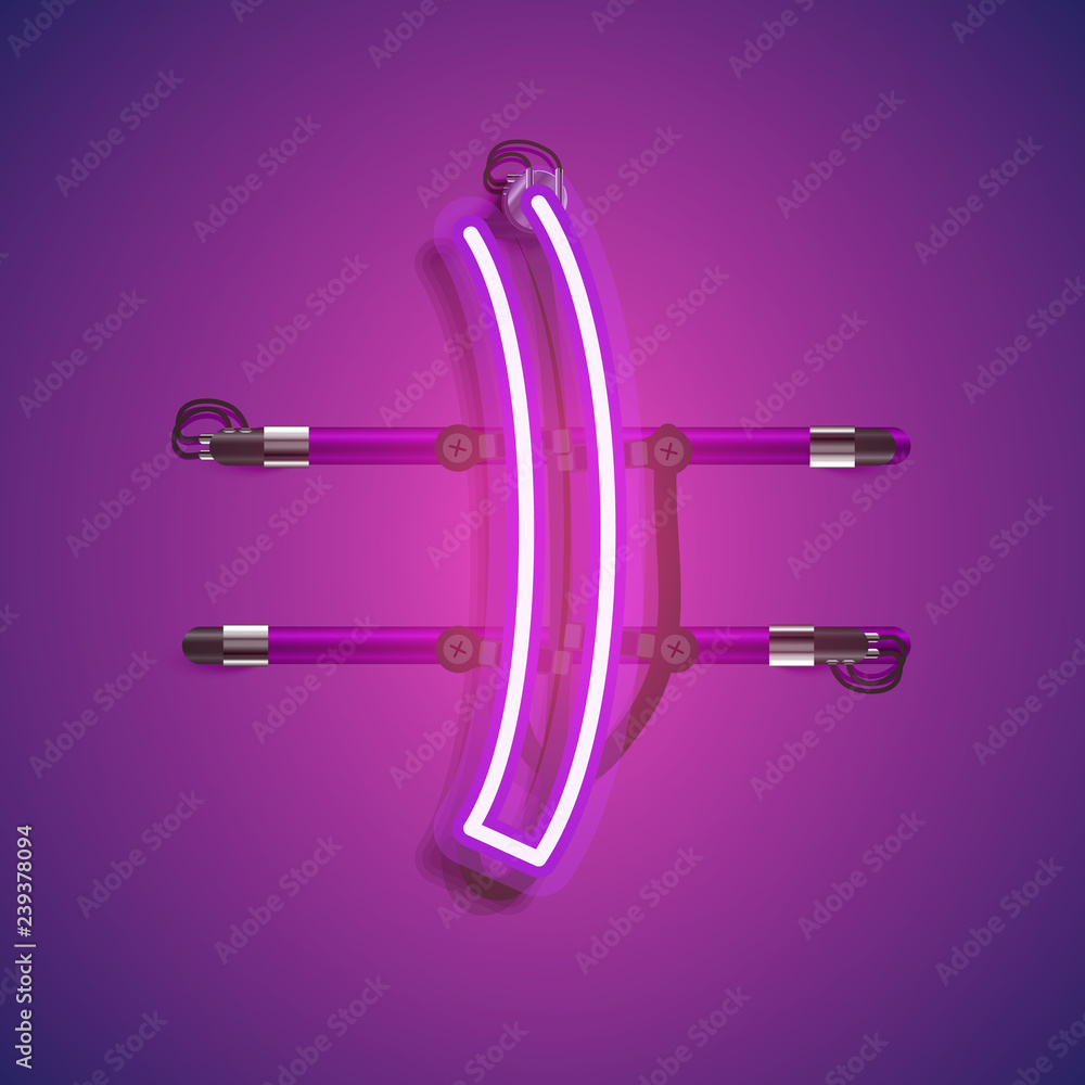 Realistic neon character with wires and console, vector illustration Realistic neon character with wires and console, vector illustration