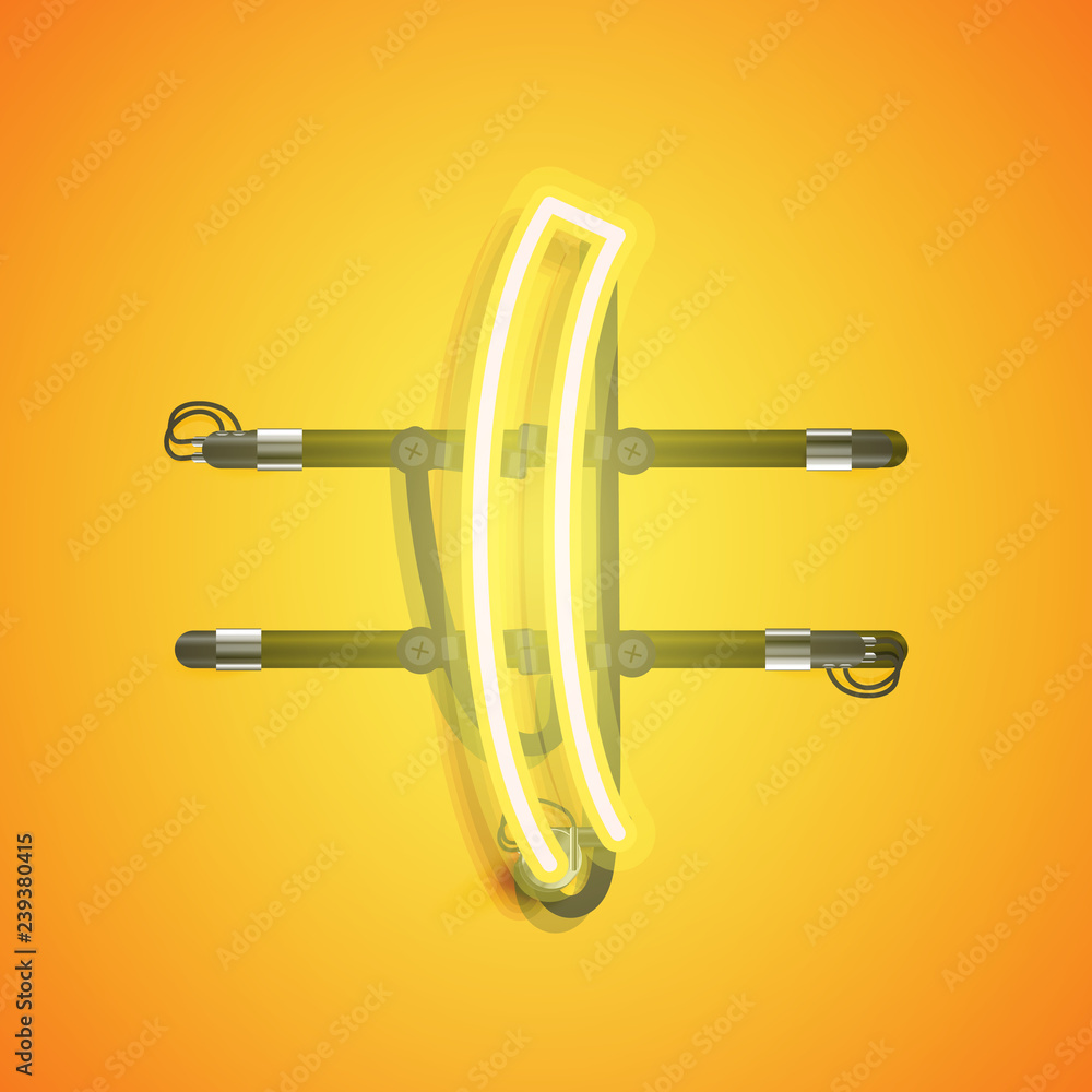 Realistic neon character with wires and console, vector illustration Realistic neon character with wires and console, vector illustration