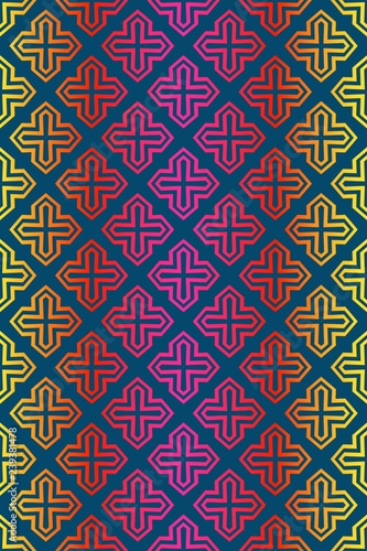 Modern Geometric Pattern with hand-drawing ornament. Vector super illustration.