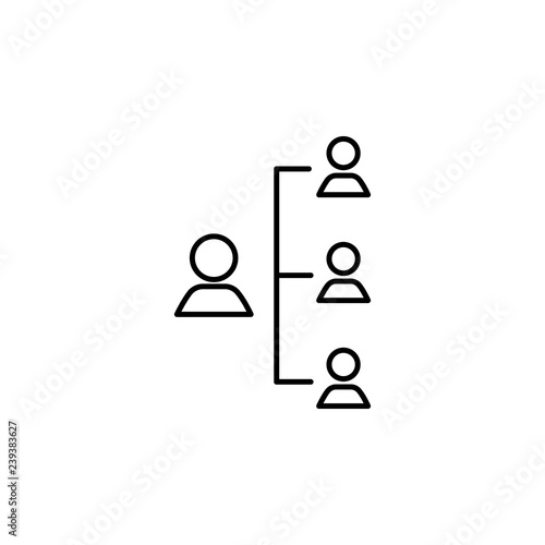Boss, hierarchy, worker icon on white background. Can be used for web, logo, mobile app, UI, UX