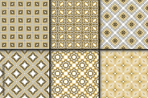 Set of Geometric Pattern with Modern Line Design . Seamless Vector Background. For Scrapbooking Design, Printing, Wallpaper, Decor, Fabric, Invitation.