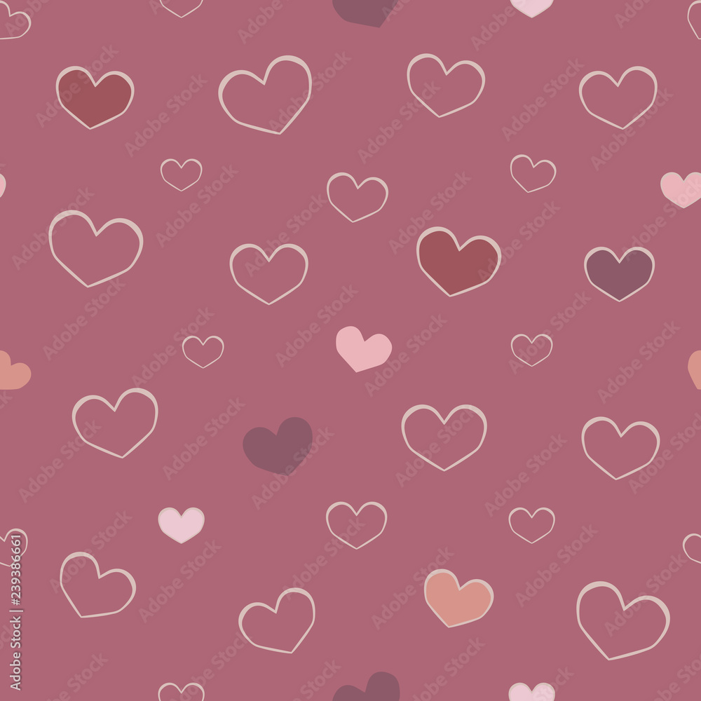 Cottonboll Love Floating Hearts seamless pattern background. Perfect for fabric, scrapbooking and wallpaper projects.	