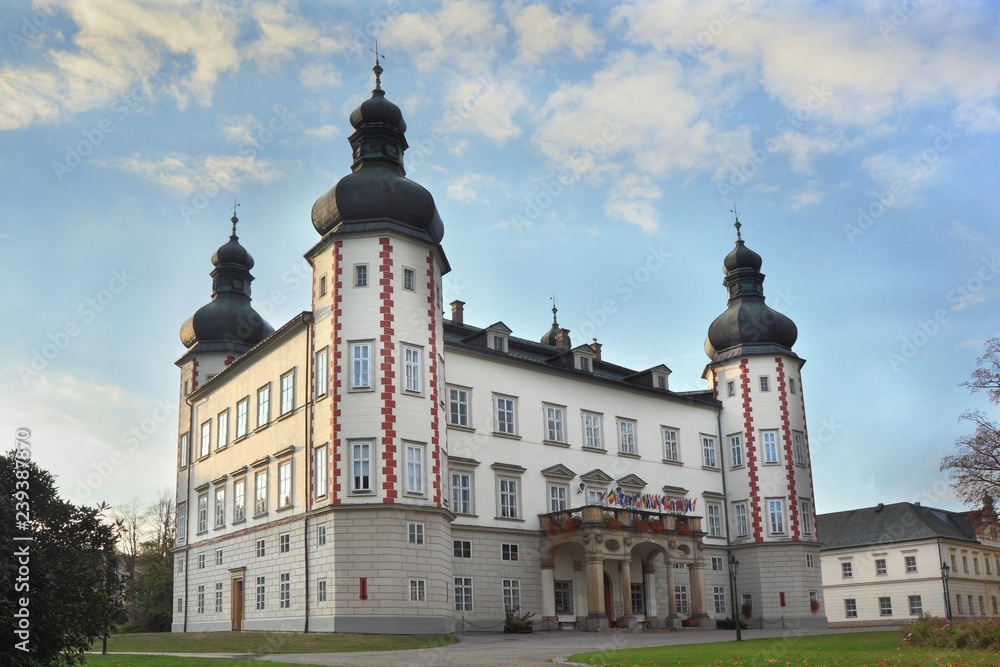 Entrance to palace in Vrchlabi, Czech Republic