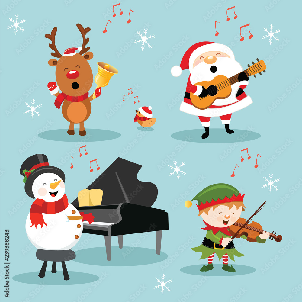 Santa playing Music With Friends
