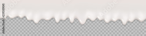 Seamless pattern. Milk splash background. Milk liquid cream text