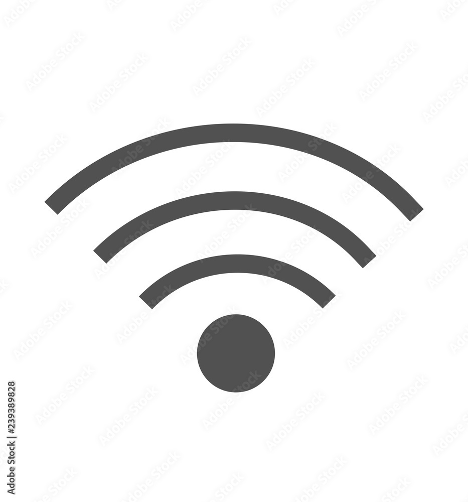 Wifi signal of full strength connection icon vector illustration isolated on white Wifi signal of full strength connection icon vector illustration isolated on white