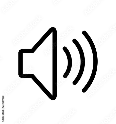 Sound Icon volume sign symbol vector illustration isolated on white 