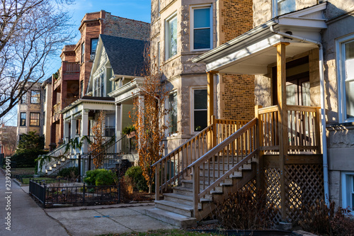Row of Homes in Andersonville Chicago