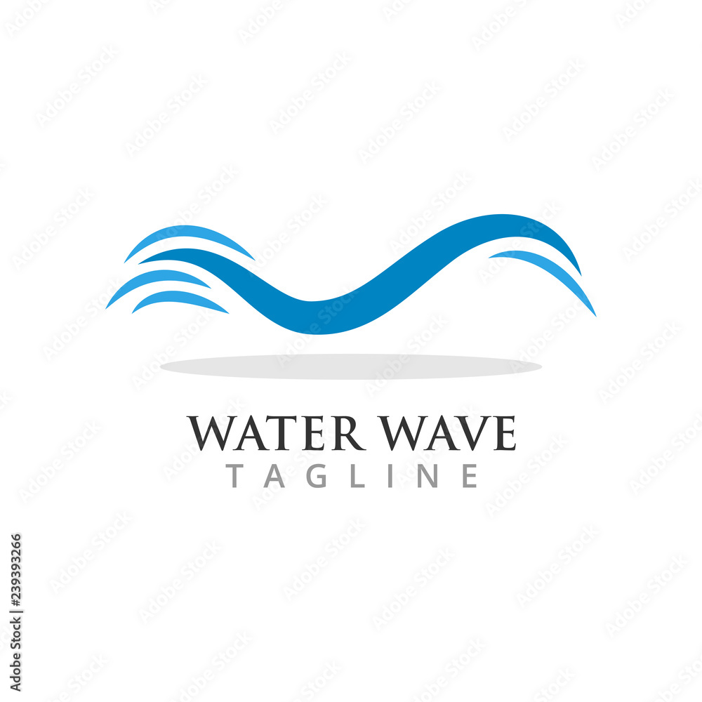 Water wave graphic design template vector Water wave graphic design template vector