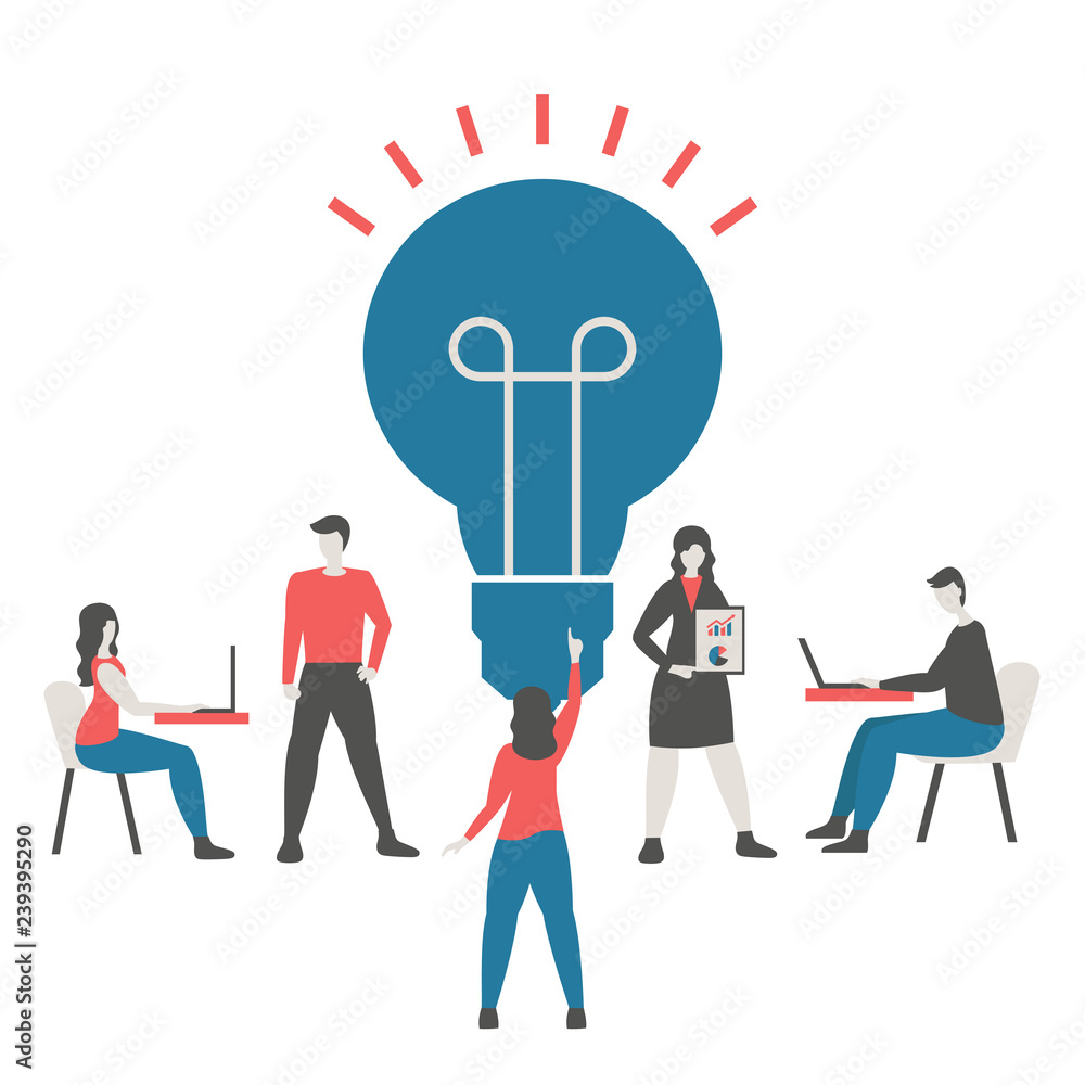 Creative idea and teamwork concept Creative idea and teamwork concept