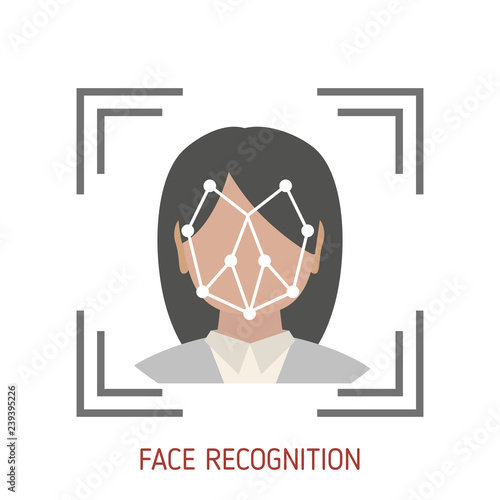 Face recognition concept.