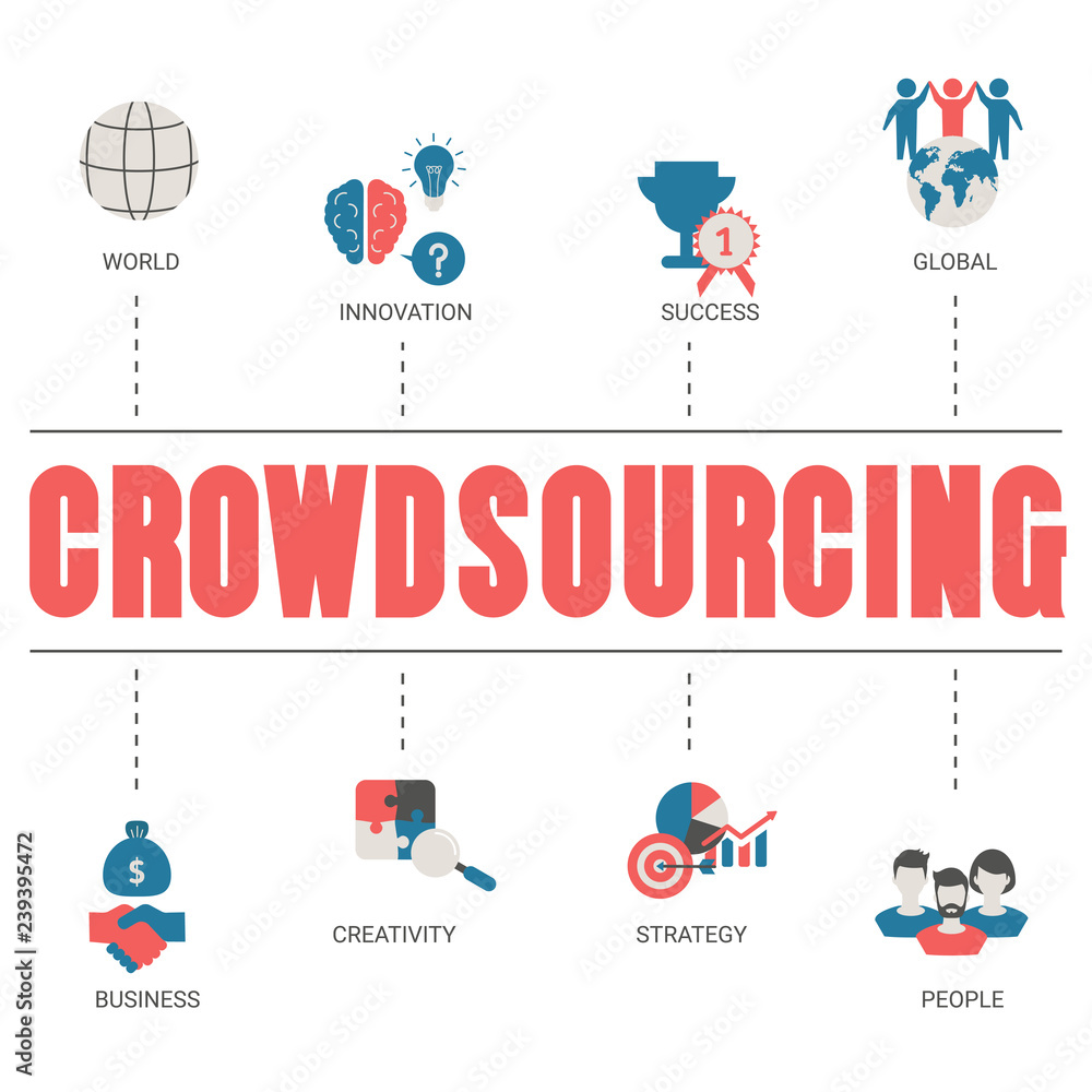 Crowdsourcing design concept. Crowdsourcing design concept.