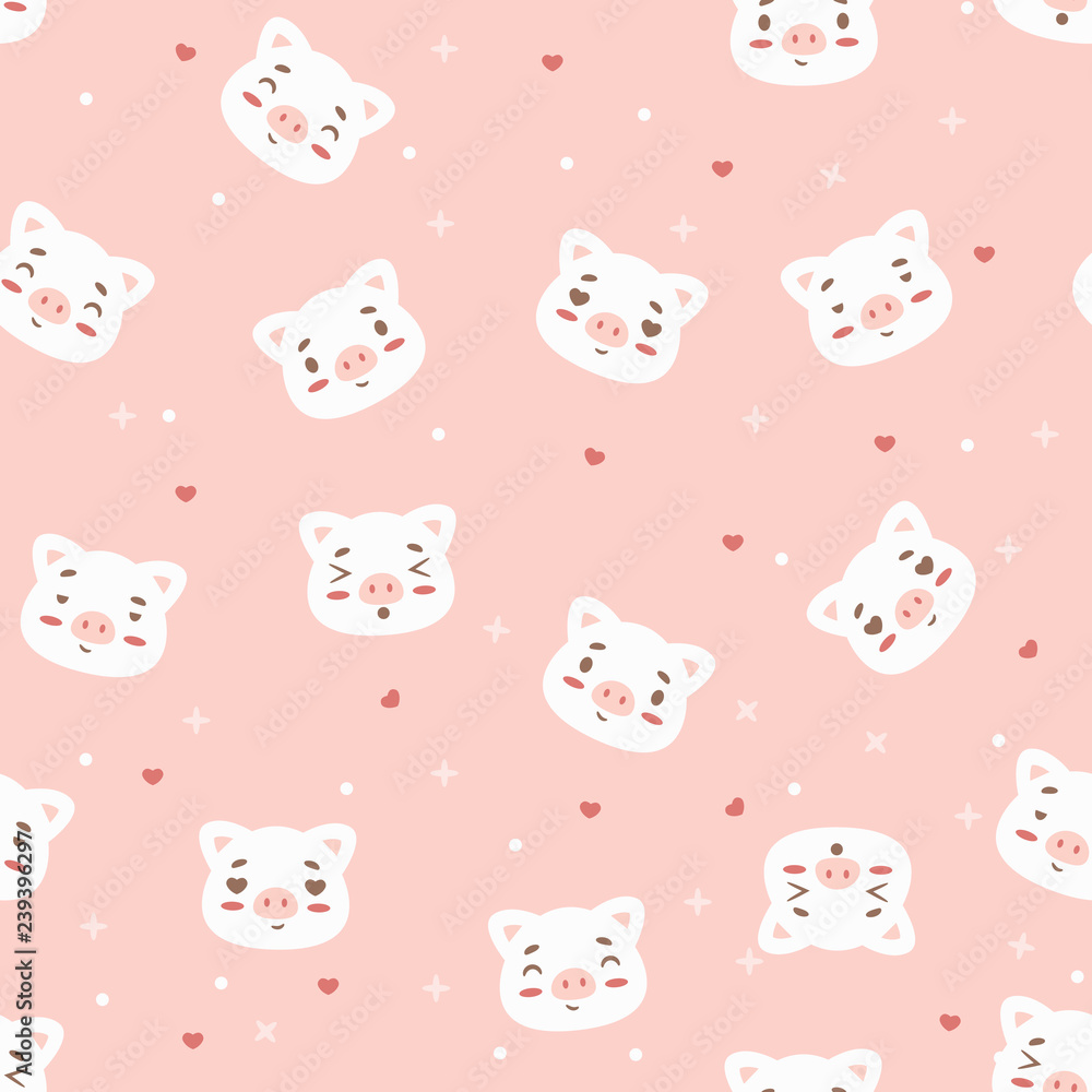 Piggy pattern, great design for any purposes. Business icon. Cute funny piggy illustration. Chinese new year 2019 symbol Piggy pattern, great design for any purposes. Business icon. Cute funny piggy illustration. Chinese new year 2019 symbol