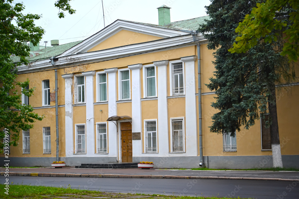 PETERHOF, RUSSIA.  Building of the former barracks of leyb-guard of the Ulansky regiment