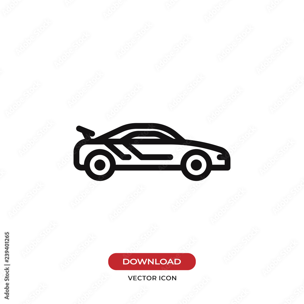 Sport car icon vector