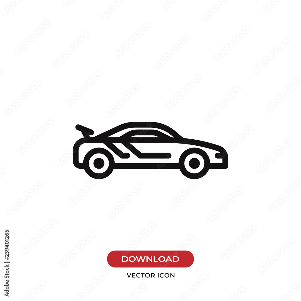 Obraz premium Sport car icon vector