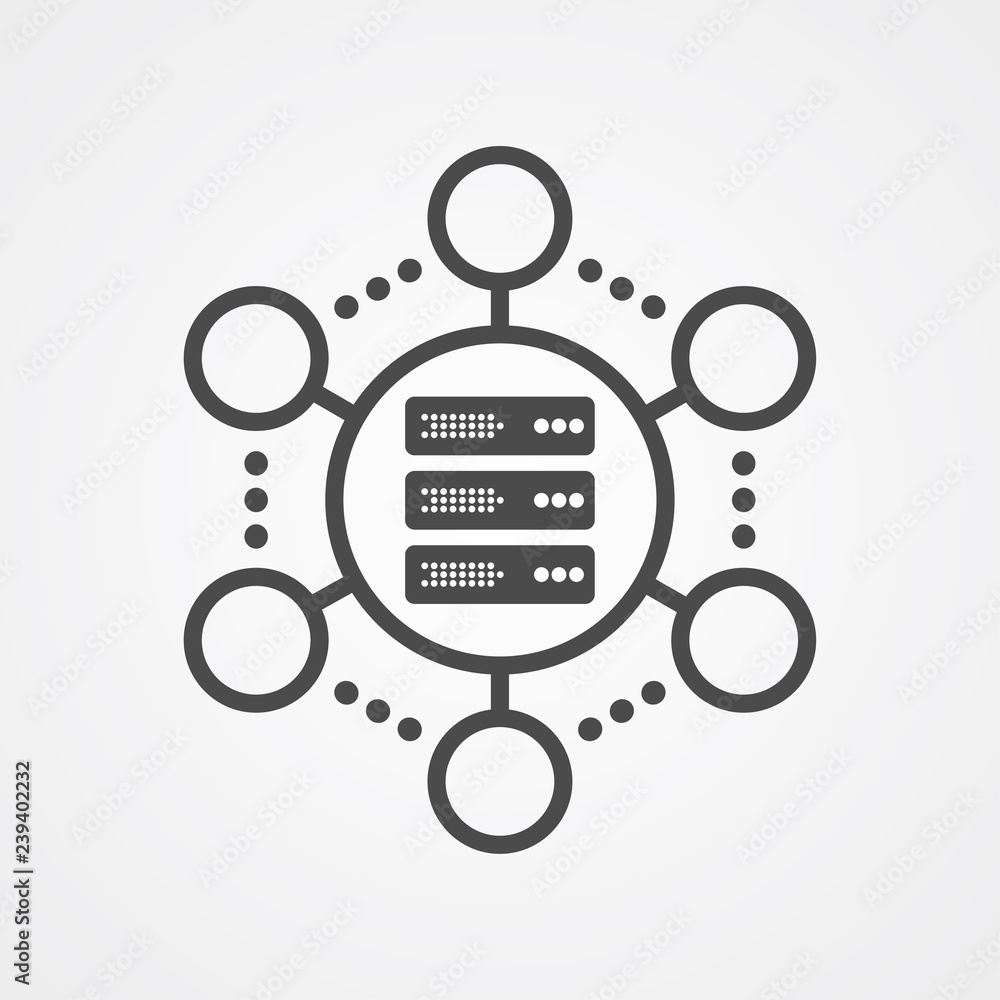 Server vector icon sign symbol Server vector icon sign symbol