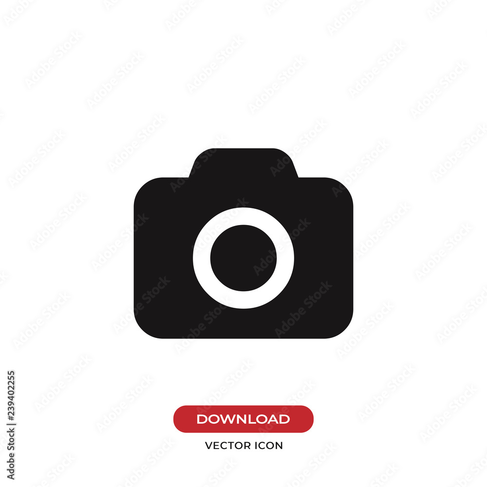 Photo camera icon vector Photo camera icon vector