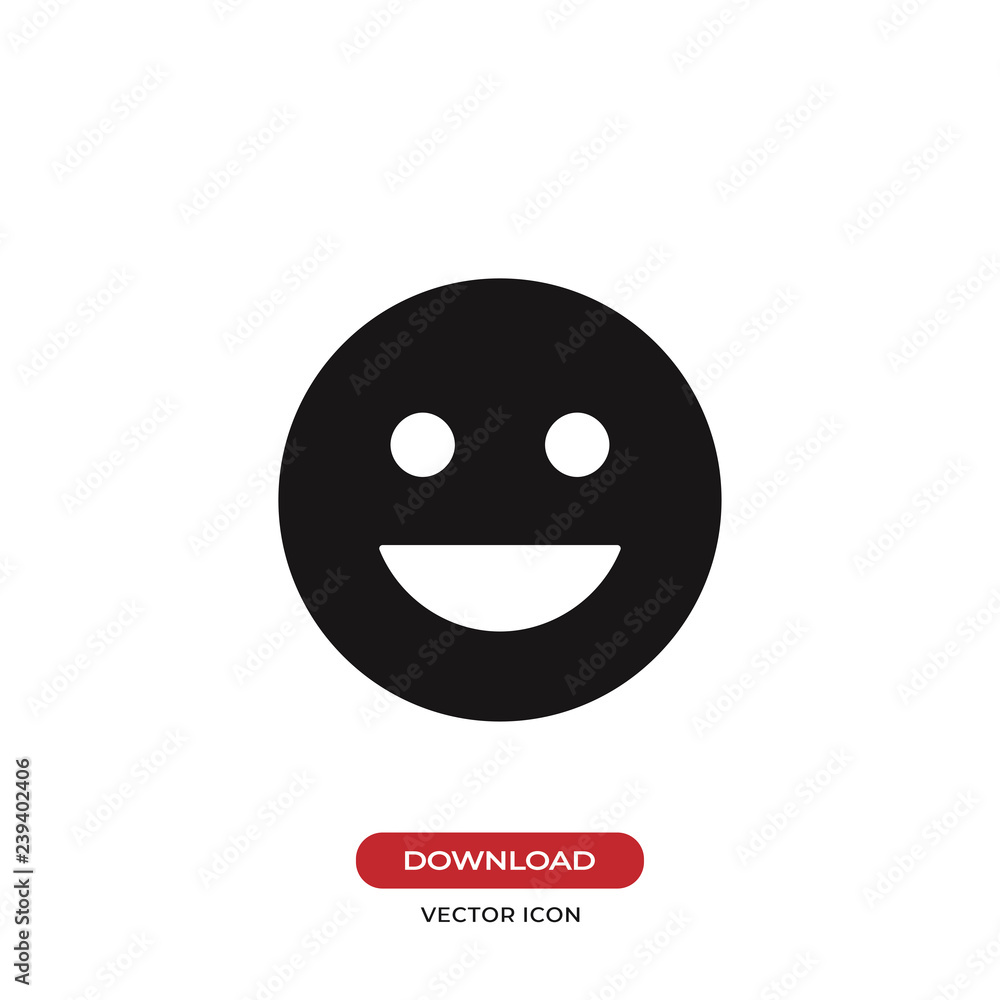 Fototapeta premium Happy smile icon vector