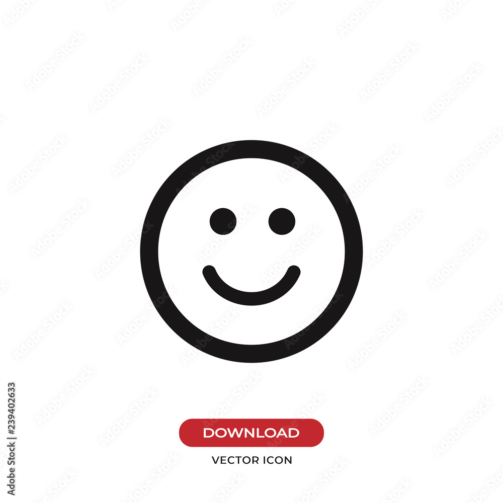 Fototapeta premium Happy smile icon vector
