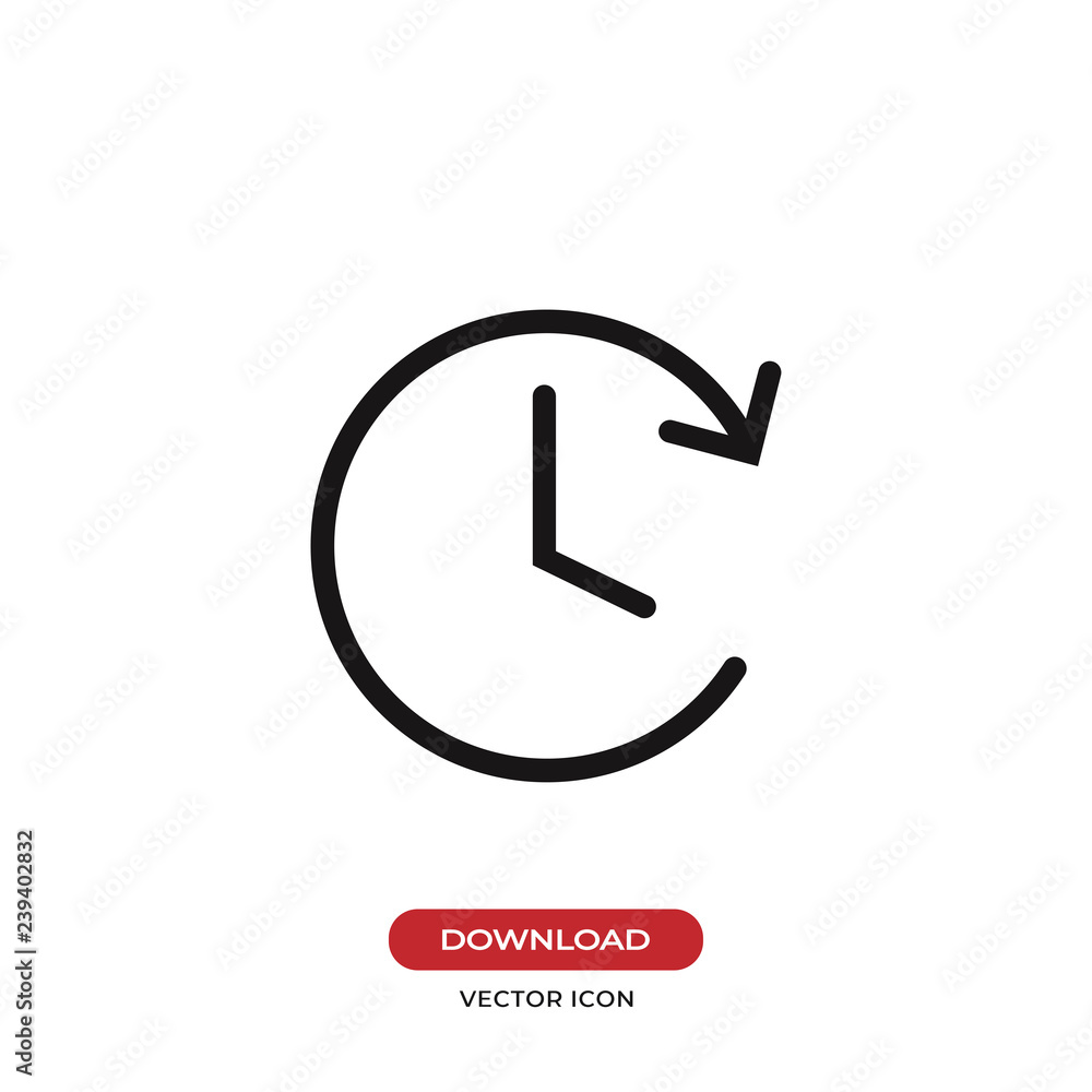 Clock vector icon vector. Watch,time symbol. Clock vector icon vector. Watch,time symbol.